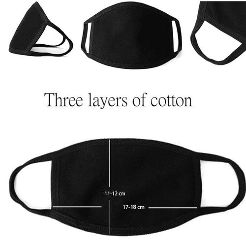 Red with Black Triangles Cloth Masks